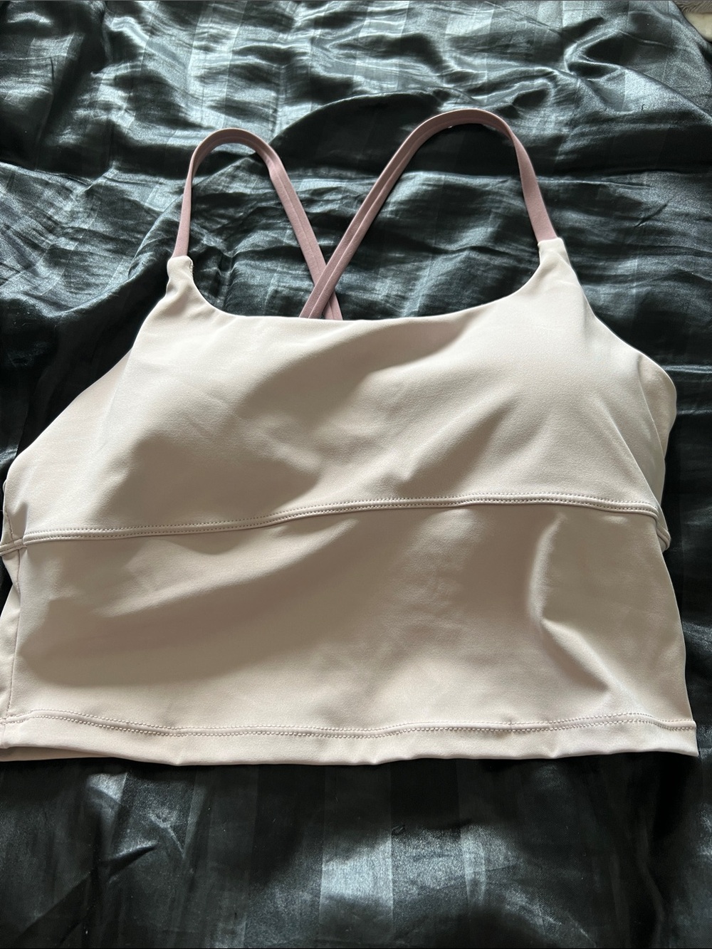 Light Pink Cross-Back Sports Bralette Tank